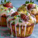 Strawberry Lemon Muffins Glaze
