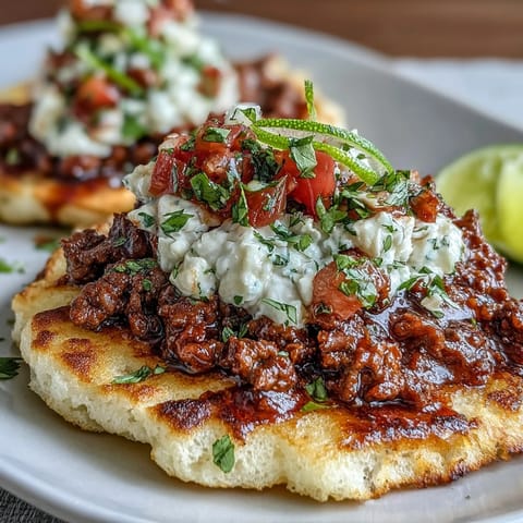 Savory low-carb cloud bread tacos piled high with delicious taco meat and vibrant salsa.